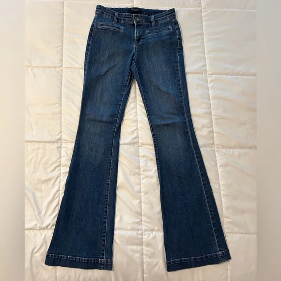 Banana Republic Women’s Wide Leg Denim Jean Size 27/28 Fit & Flare! - Picture 6 of 9
